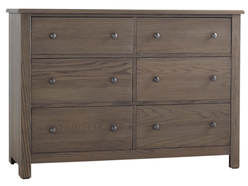 Transitional 6-Drawer Dresser