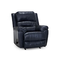 Casual Rocker Recliner with Pillow Armrests