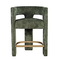 Contemporary Upholstered Counter Stool