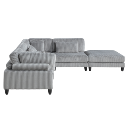 4-Piece Sectional Sofa with Ottoman