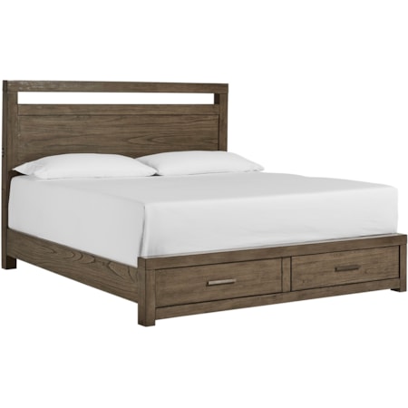 King Panel Storage Bed