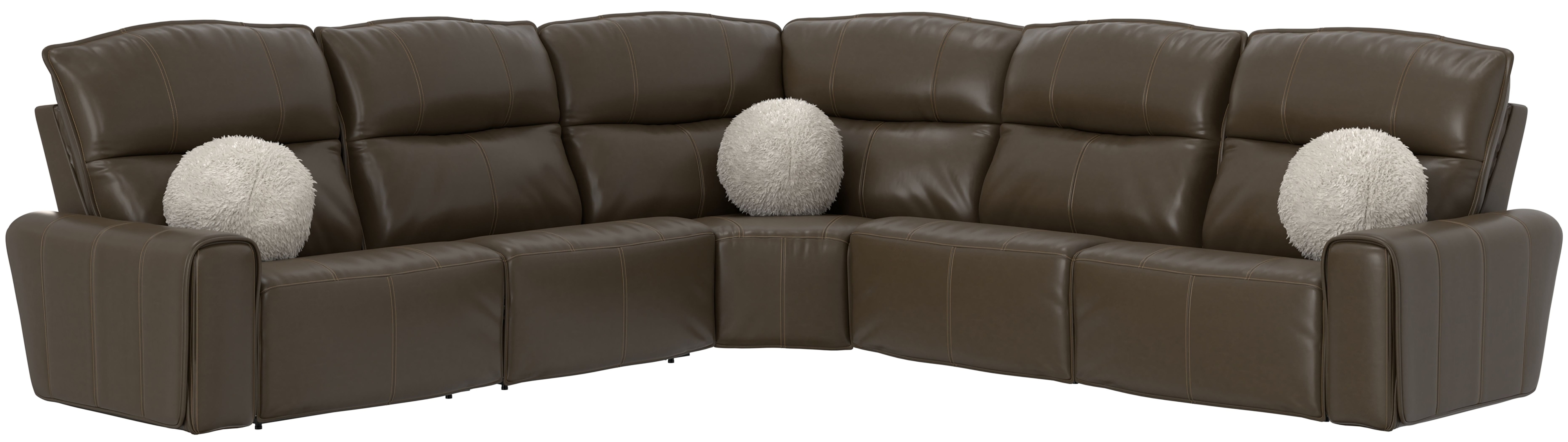 5-Piece Sectional with Three Power Recliner