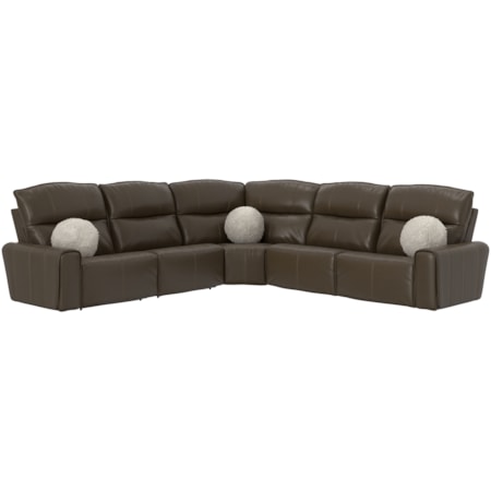 5-Piece Sectional with Three Power Recliner