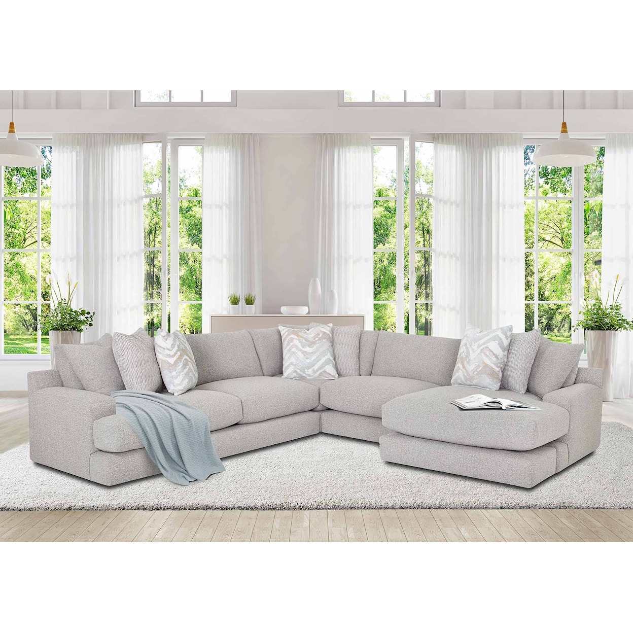 Franklin 961 Meade 3-Piece Sectional Sofa