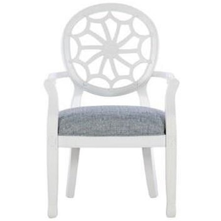 Transitional Accent Chair with Spiderweb Design