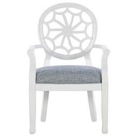 Transitional Accent Chair with Spiderweb Design