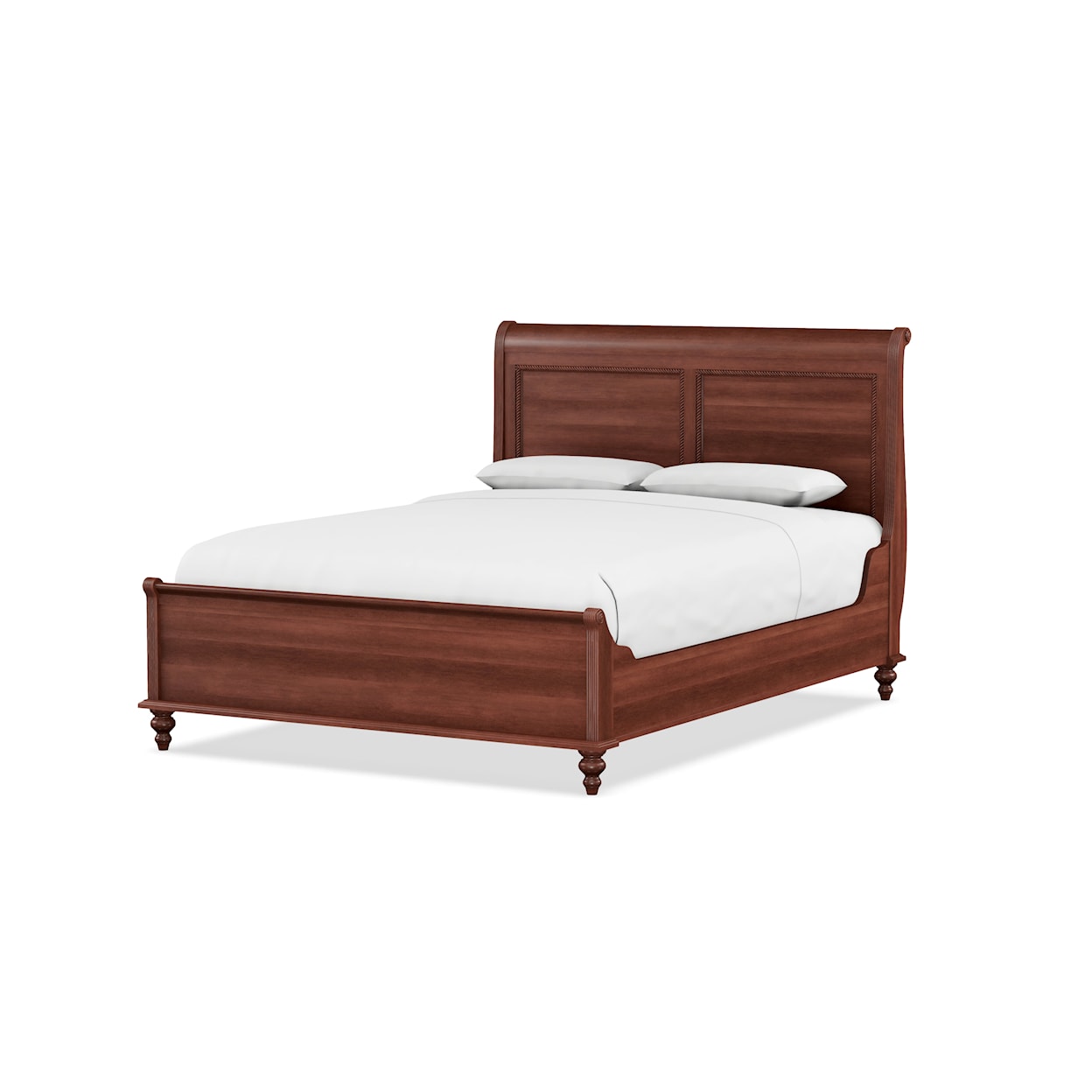 Durham Savile Row Queen Sleigh Bed with Low Footboard