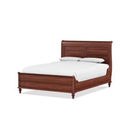 Queen Sleigh Bed with Low Footboard