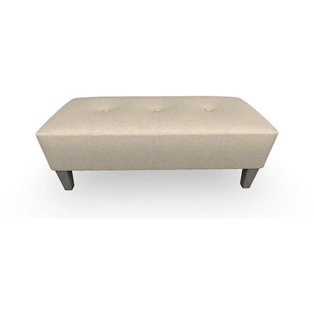 Customizable Bench Style Cocktail Ottoman with Button Tufts