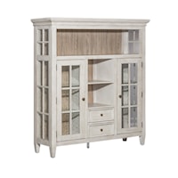 Farmhouse Display Cabinet with Adjustable Shelf