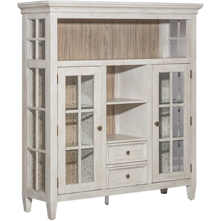 Farmhouse Display Cabinet with Adjustable Shelf