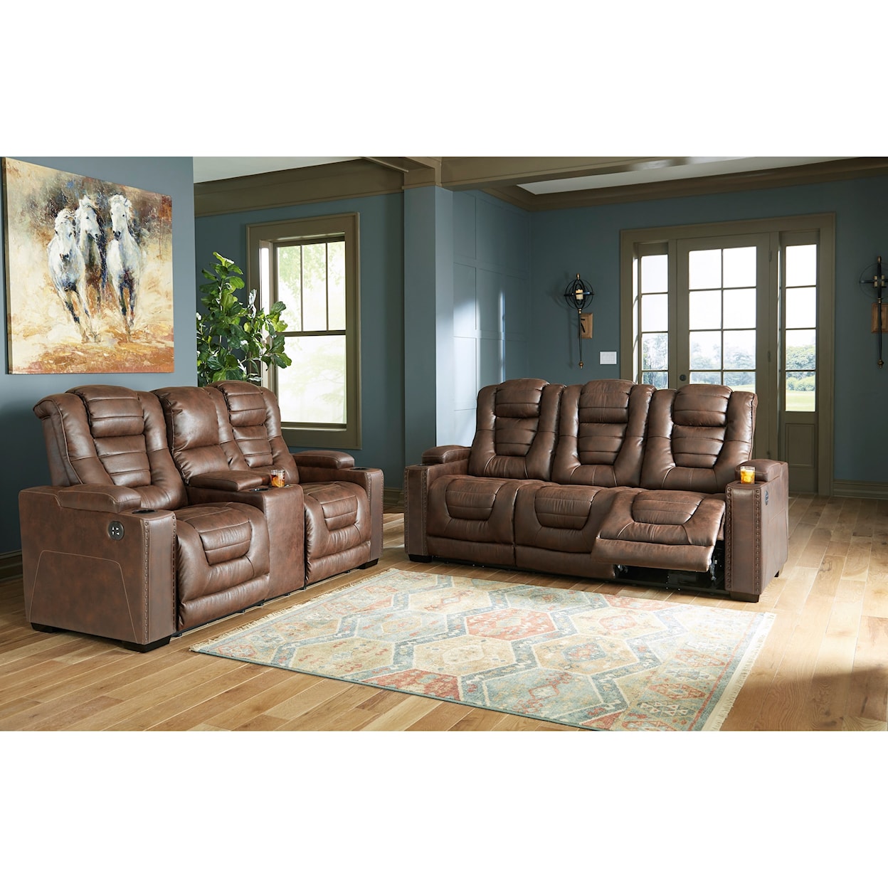 Signature Obie Power Reclining Living Room Group