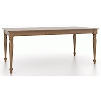 Transitional Customizable Rectangular Table with Self-Storing Leaf
