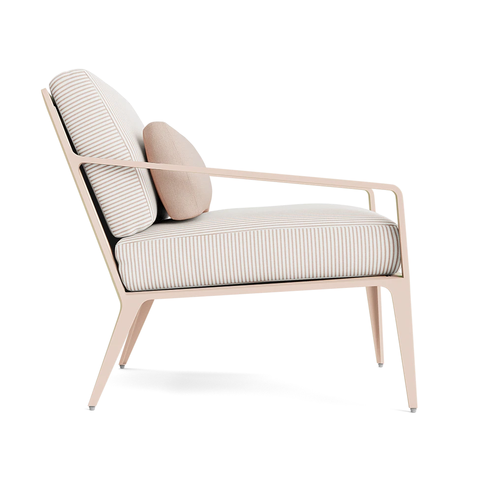 Modern Lounge Chair w/Lumbar Pillow