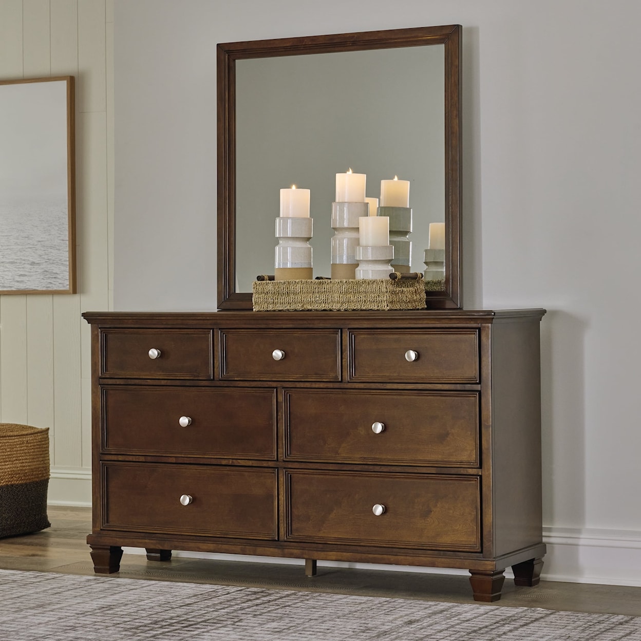 Ashley Furniture Signature Design Danabrin Dresser and Mirror