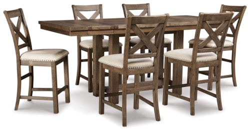 Moriville Counter Height Dining Table And 6 Barstools