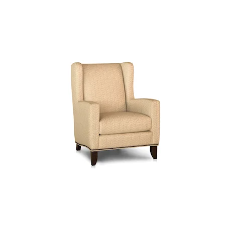 Traditional Wing Back Chair with Track Arms