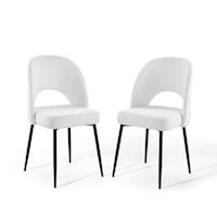 Dining Side Chair Upholstered Fabric Set of 2