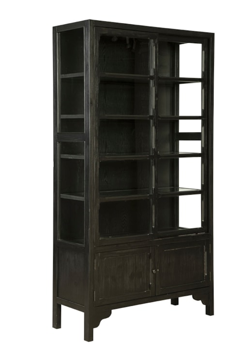 Contemporary Display Cabinet with Sliding Glass Doors