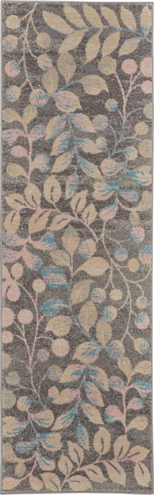 2'3" x 7'3" Grey/Beige Runner Rug