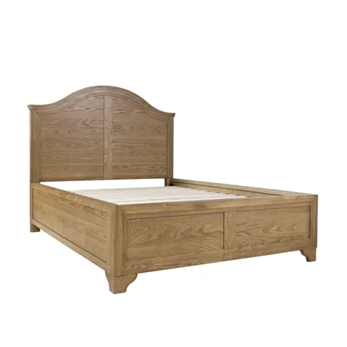 Transitional Arched Panel Queen Bed