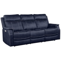 Casual Power Reclining Sofa with Power Headrest