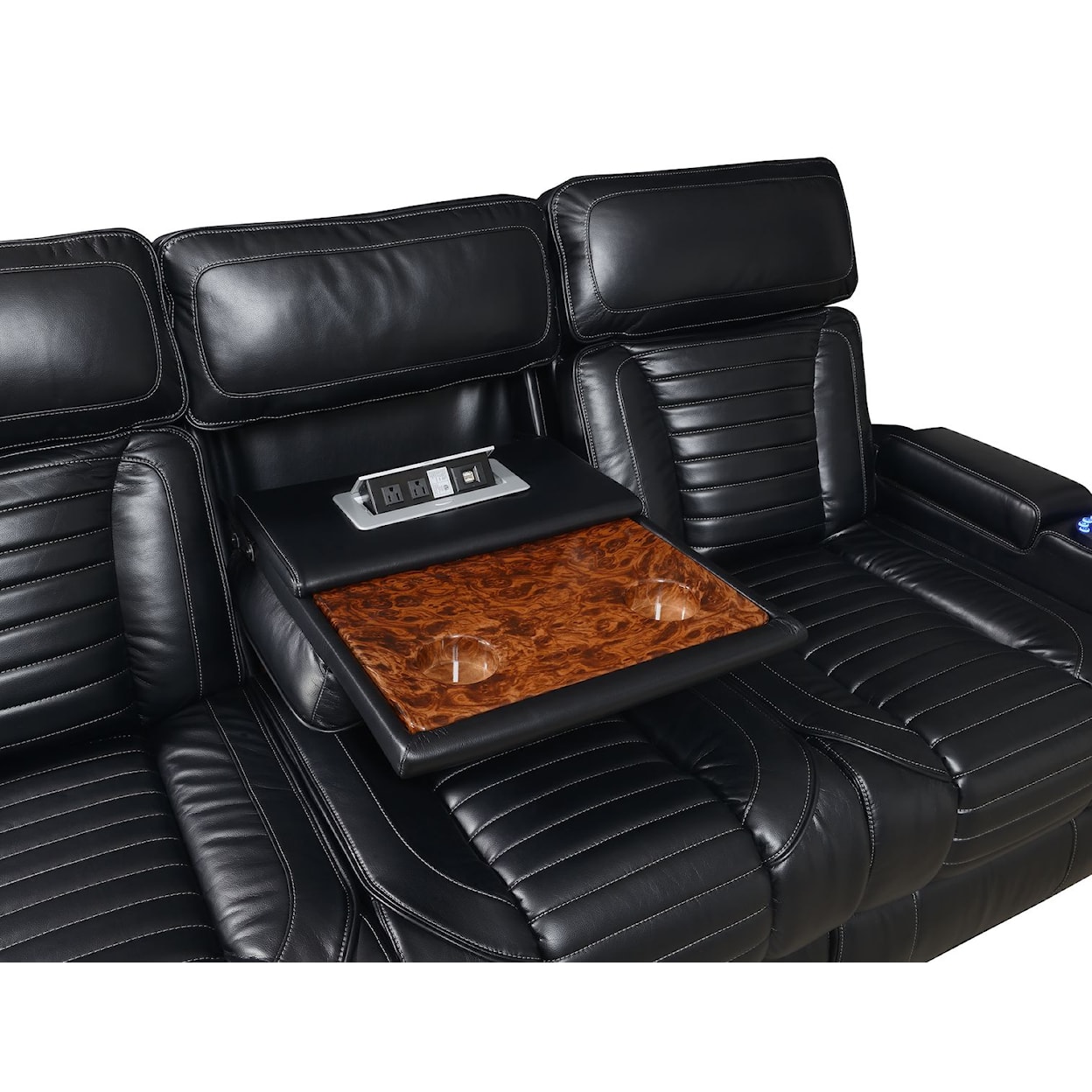 Steve Silver Lavon Dual-Power Leatherette Reclining Sofa