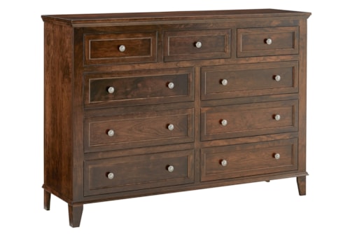 Transitional 9-Drawer Dresser