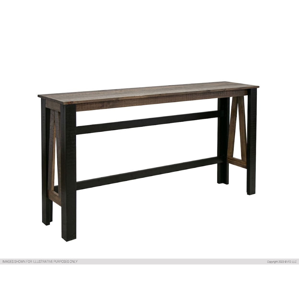 International Furniture Direct Loft Brown Sofa Table