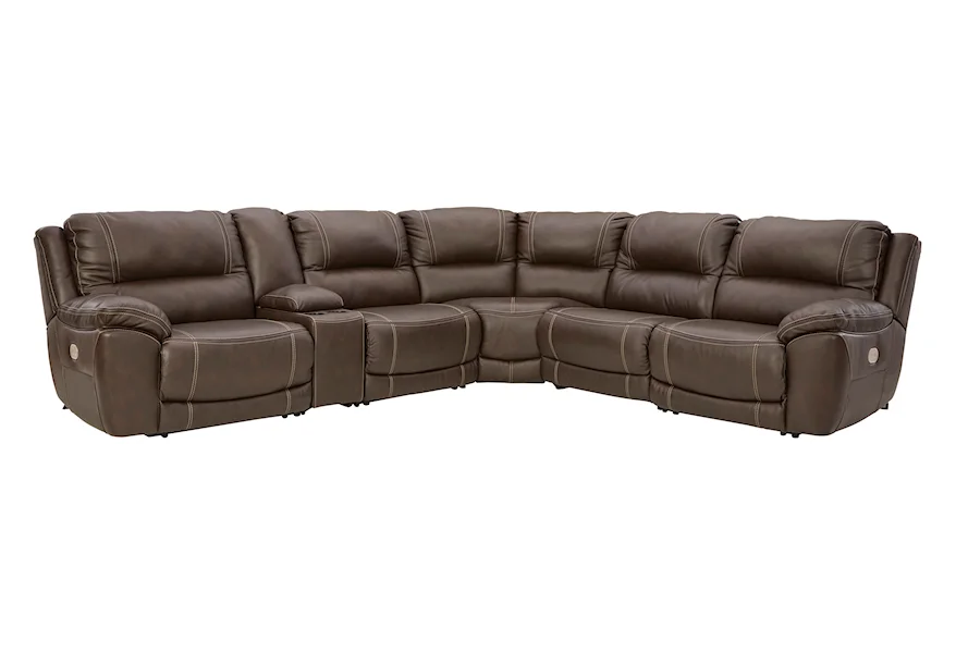 Dunleith 6-Piece Power Reclining Sectional by Signature Design by Ashley at Sam Levitz Furniture
