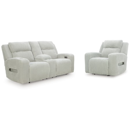 Power Reclining Loveseat And Power Recliner