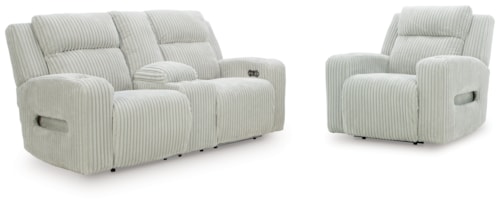 Power Reclining Loveseat And Power Recliner