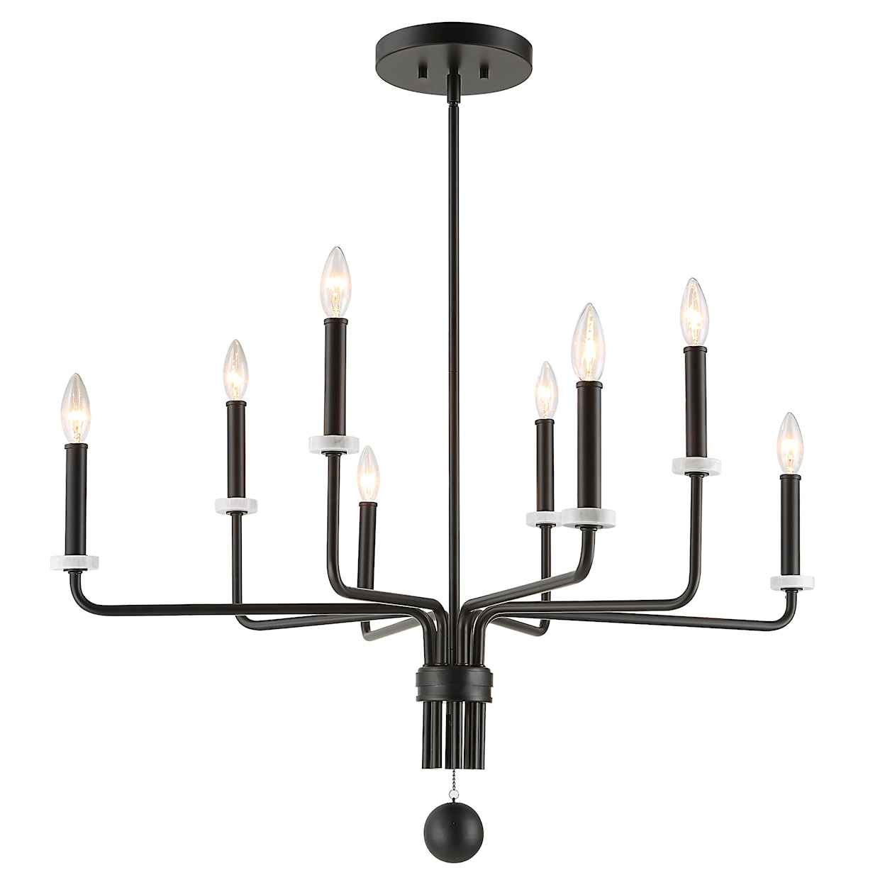 Uttermost Ebony Ebony Elegance 8 Light Chandelier