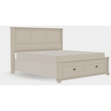 King Panel Bed End Drawer