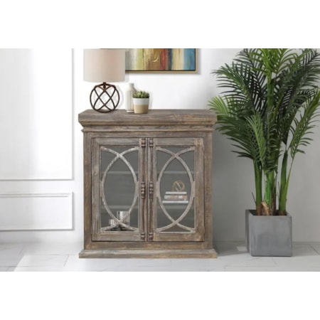 2-Door Console Cabinet w/Metal Hardware