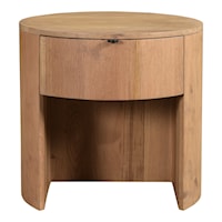 Contemporary Single Drawer Nightstand with Soft-Close Guides