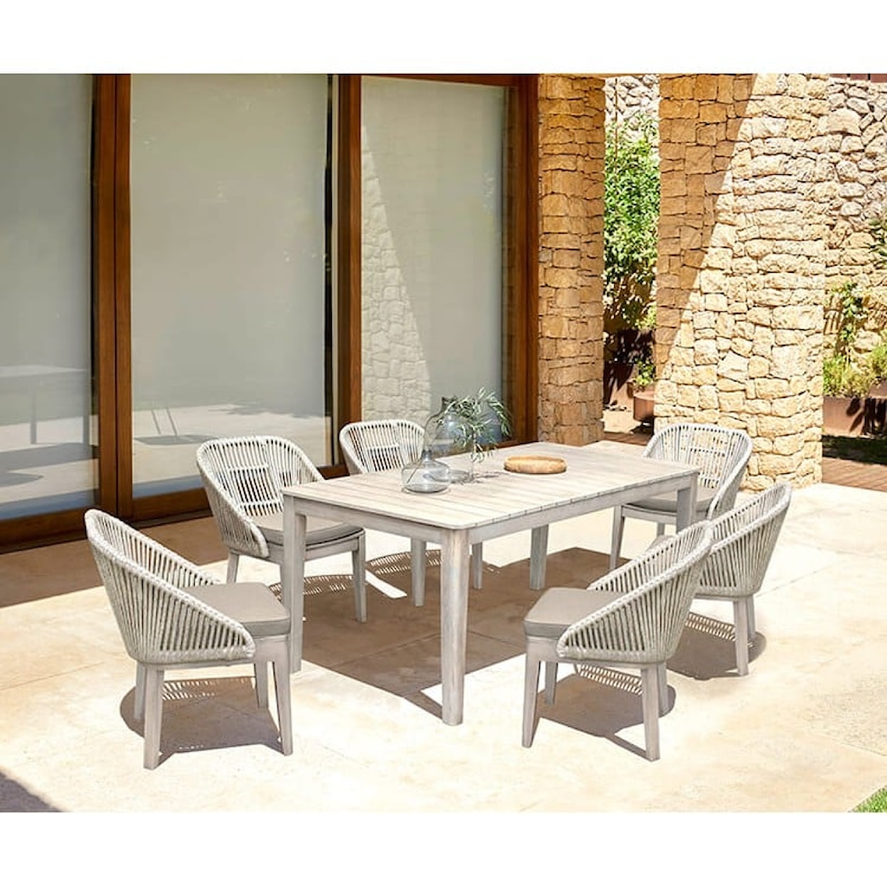 Armen Living Haiti Outdoor Dining Set