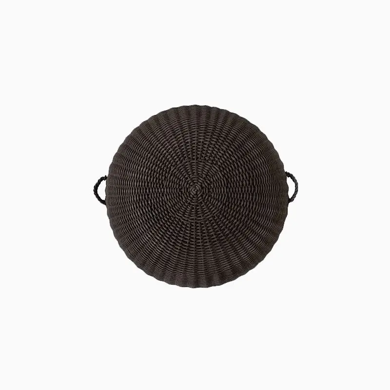29" Round Woven Pouf