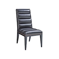 Contemporary Raines Leather Side Chair