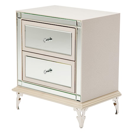 Upholstered 2-Drawer Nightstand