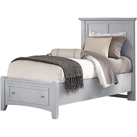 Transitional Twin Mansion Storage Bed with 1 Drawer