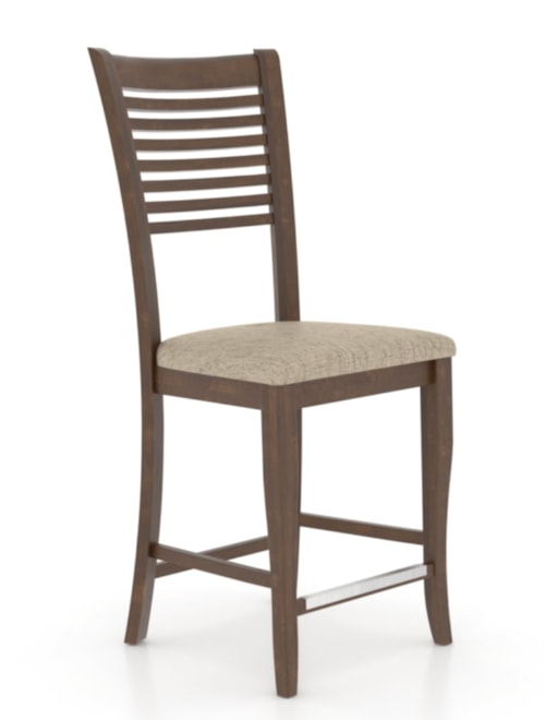 Transitional Customizable Fixed Stool
