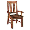 Archbold Furniture Amish Essentials Casual Dining Zachary Rough Sawn Dining Arm Chair