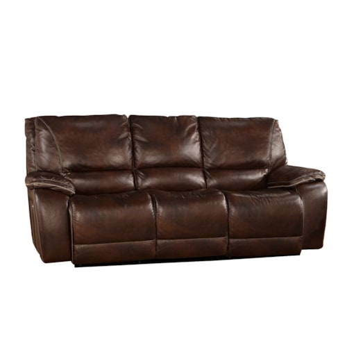 Casual Dual Power Reclining Sofa with Power Headrests