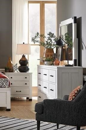 Dresser and Mirror Set