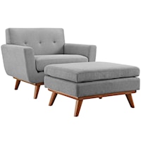 2 Piece Armchair and Ottoman