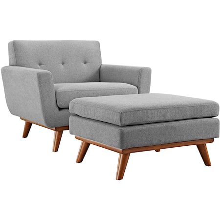 2 Piece Armchair and Ottoman