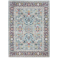 5'3" x 7'6" Teal/Multicolor Rectangle Rug