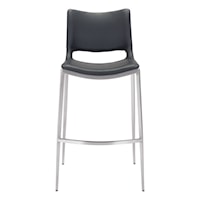 Ace Bar Chair (Set of 2) Black & Silver