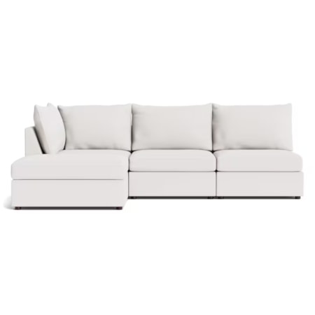Outdoor 4-pc. Chaise Sofa w/Ottoman